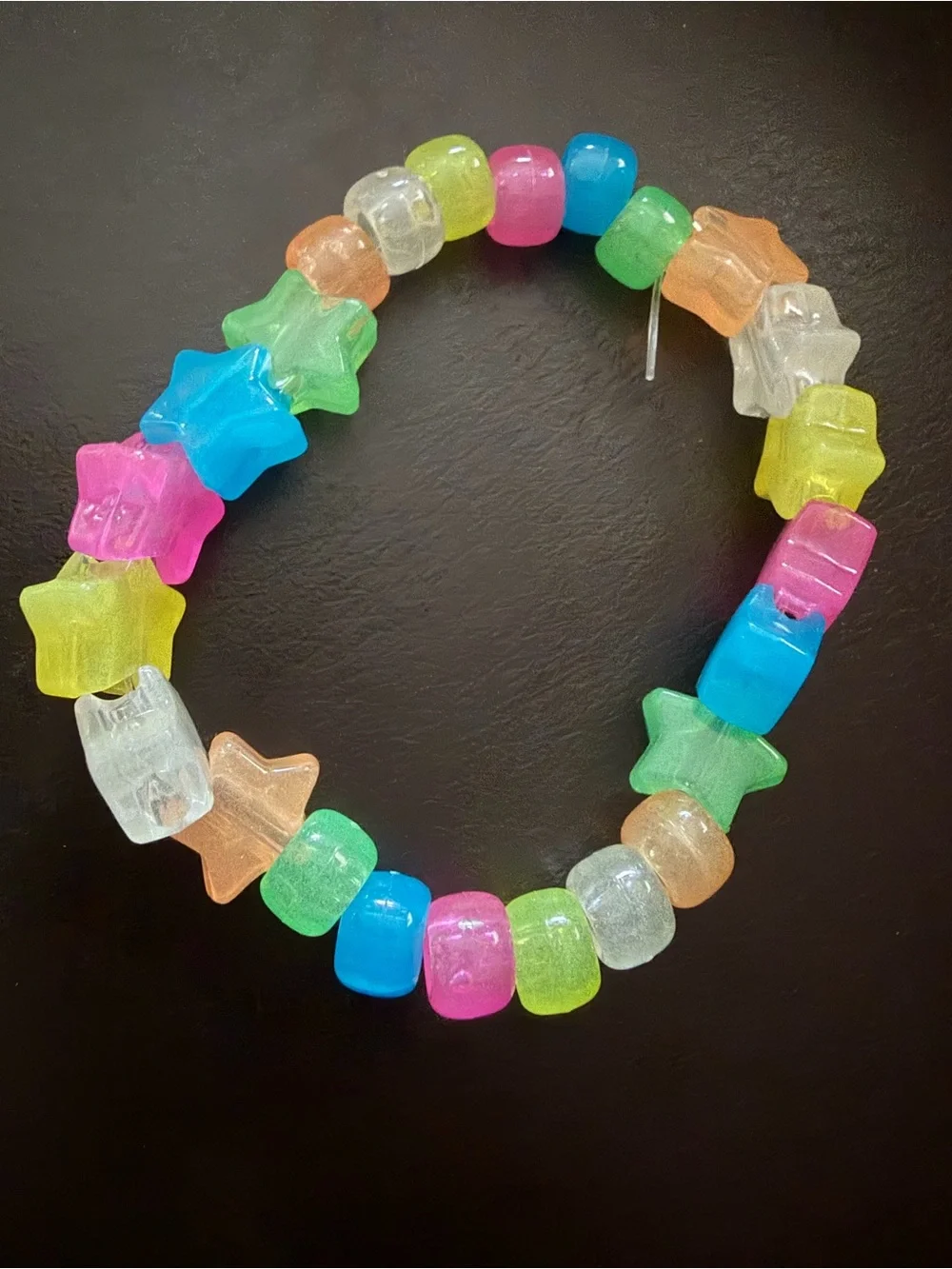 Kids Multi-Color Star Bead Stretch Bracelet